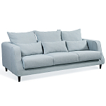 Диван Seldon с мягкими подушками голубое букле варинант исполнения - 1 | Loft Concept в Твери