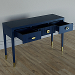 Дизайнерский Письменный стол Elsa Dreams Blue с тремя ящиками варинант исполнения - 4 | Loft Concept в Твери