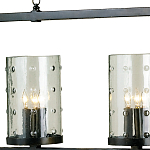 Люстра прямоугольная с 4-мя прозрачными цилиндрическими плафонами  Stamped Cylinders варинант исполнения - 1 | Loft Concept в Твери