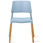 Пластиковый стул на ножках из массива бука Ferret Blue варинант исполнения - 2 | Loft Concept в Твери