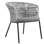 Кресло с декоративным плетением на спинке и подлокотниках Armchair Weaving варинант исполнения - 2 | Loft Concept в Твери