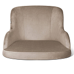 Барный стул со спинкой и подлокотниками на 4-х деревянных ножках Бежевый Велюр Ava Charm варинант исполнения - 2 | Loft Concept в Твери