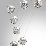 Люстра каскадня с 12-ю прозрачными шарообразными плафонами Bubbles Bocci варинант исполнения - 3 | Loft Concept в Твери