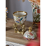 Шкатулка в форме яйца на величественных львах из фарфора с бронзовыми элементами Eden Garden варинант исполнения - 6 | Loft Concept в Твери