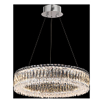 Люстра подвесная круглая из прозрачного хрусталя с корпусом из металла цвета хром Selfsufficient варинант исполнения - 3 | Loft Concept в Твери