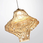 Подвесной светильник с плафоном из фактурного светло-янтарного стекла Light Ensemble варинант исполнения - 9 | Loft Concept в Твери