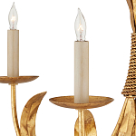 Люстра золотая с декором в виде перьев Bunch of Feathers варинант исполнения - 1 | Loft Concept в Твери