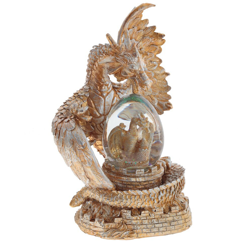 Декоративная статуэтка Дракон Dragon Guarding a Glass Egg Copper Медь Прозрачное Стекло Декоративная статуэтка Дракон Dragon Guarding a Glass Egg Copper Медь Прозрачное Стекло в Твери | Loft Concept