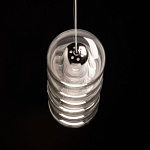 Люстра линейная с 6-ю прозрачными стеклянными плафонами округлой формы HANDLE GRAPE варинант исполнения - 7 | Loft Concept в Твери