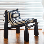 Кресло черно-белое со съемными подушками Celebrity варинант исполнения - 2 | Loft Concept в Твери