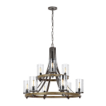 Люстра с цилиндрическим плафонами из толстого волнистого стекла в индустриальном стиле Feiss варинант исполнения - 2 | Loft Concept в Твери