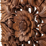 Панно из дерева квадратное Flower Panel With Trees варинант исполнения - 2 | Loft Concept в Твери