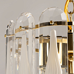 Люстра многоярусная с овальными прозрачными подвесками 28 см Harmonica варинант исполнения - 7 | Loft Concept в Твери