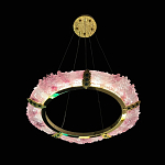 Люстра в форме кольца розовая Warm Pink Light варинант исполнения - 5 | Loft Concept в Твери