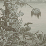 Обои ручная роспись Le Brésil Crystal Grey варинант исполнения - 2 | Loft Concept в Твери