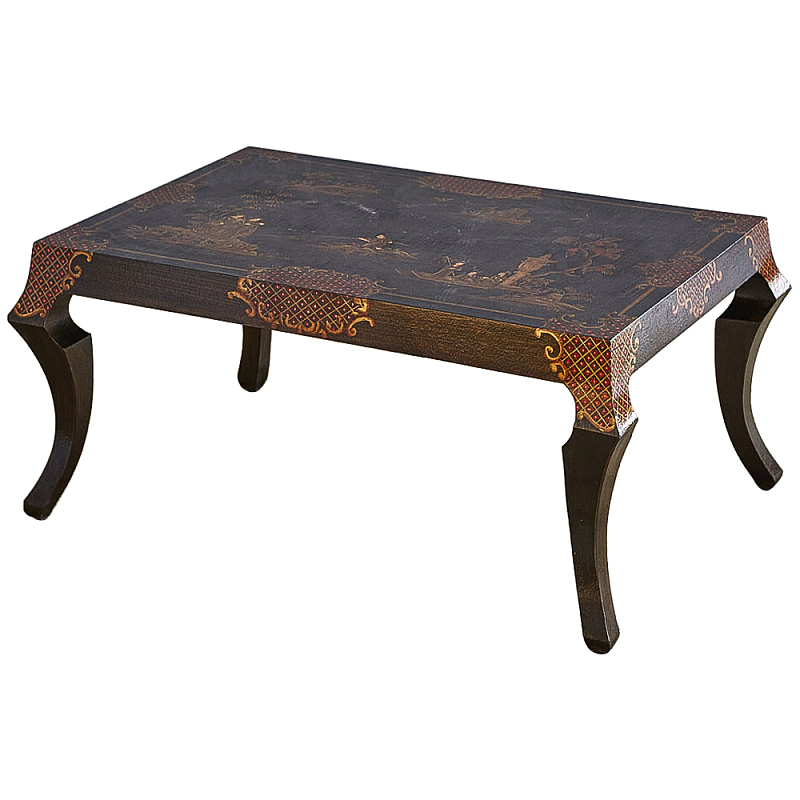 Кофейный стол в стиле Шинуазри ручная роспись Chinoiserie Collection Coffee Table Коричневый Красный Золотой Кофейный стол в стиле Шинуазри ручная роспись Chinoiserie Collection Coffee Table Коричневый Красный Золотой в Твери | Loft Concept