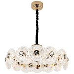 Люстра с декором из круглых рельефных пластин из хрусталя Decorative Glass Discs Chandelier 82 варинант исполнения - 2 | Loft Concept в Твери