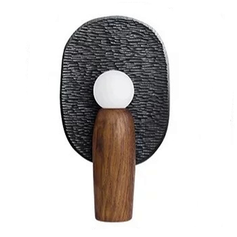 Настольная лампа из дерева Decorative Wooden Lamp Черный Коричневый Настольная лампа из дерева Decorative Wooden Lamp Черный Коричневый в Твери | Loft Concept