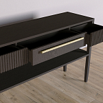 Дизайнерская Консоль с полкой и ящиком Primo Темный орех варинант исполнения - 7 | Loft Concept в Твери