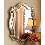 Зеркало настенное овальное в раме цвета шампань Mirror Splashes варинант исполнения - 1 | Loft Concept в Твери