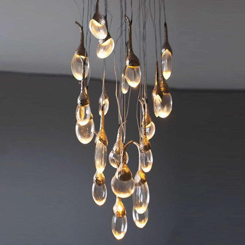 Люстра OCHRE Seed Cloud installation Бронза Прозрачное Стекло в Твери | Loft Concept 