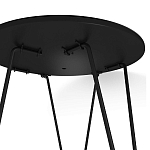 Стол журнальный с круглой столешницей из стекла Gold and Black Marble варинант исполнения - 5 | Loft Concept в Твери