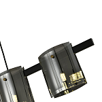 Подвесной светильник светодиодный с 5-ю цилиндрическими плафонами светло-серого цвета из стекла и стали Andrea Сhandelier Grey варинант исполнения - 3 | Loft Concept в Твери