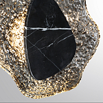 Бра с волнообразным стеклянным плафоном и вставкой из мрамора Liquid Stone варинант исполнения - 16 | Loft Concept в Твери