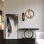 Консоль чёрная с геометрическим основанием Josette варинант исполнения - 2 | Loft Concept в Твери