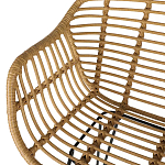 Стул барный с ротанговым плетением Half Bar Chair with Wicker с подлокотниками варинант исполнения - 8 | Loft Concept в Твери