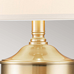 Настольная лампа со тканевым абажуром и прозрачным ребристым стеклянным основанием Quoizel варинант исполнения - 2 | Loft Concept в Твери