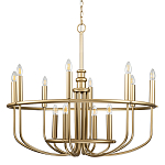  Люстра круглая двухъярусная цвета латунь с 12-ю лампами Kichler варинант исполнения - 1 | Loft Concept в Твери