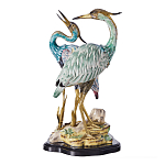 Статуэтка в виде двух птиц из фарфора с бронзовыми элементами Bird of the Garden of Eden варинант исполнения - 1 | Loft Concept в Твери