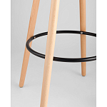 Пластиковый барный стул на ножках из массива бука Eames White варинант исполнения - 4 | Loft Concept в Твери