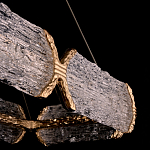 Люстра прямоугольная с текстурным природным рисунком IceFlame варинант исполнения - 3 | Loft Concept в Твери