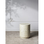 Приставной столик с рисунком из раковин устриц Bone Inlay варинант исполнения - 10 | Loft Concept в Твери