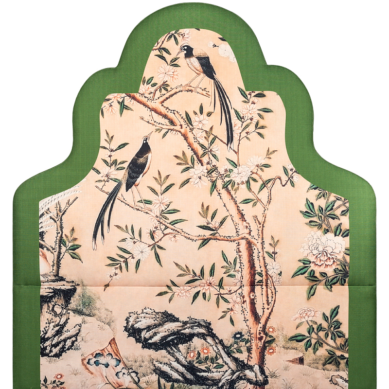 Изголовье для кровати Beige and Green Chinoiserie Зеленый Бежевый в Твери | Loft Concept 