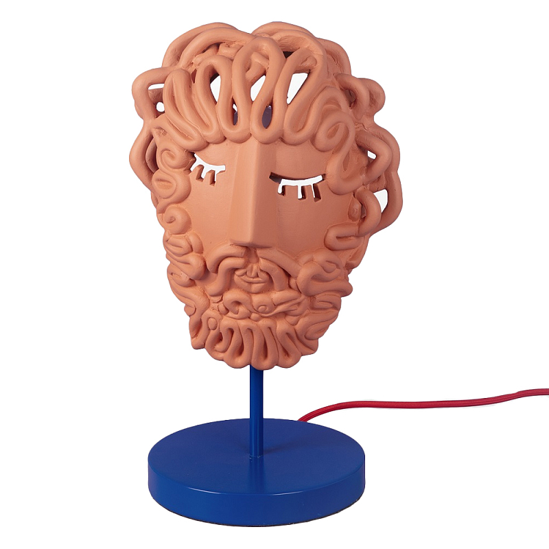 Настольная лампа Seletti Ulysse Mask Терракотовый Синий Настольная лампа Seletti Ulysse Mask Терракотовый Синий в Твери | Loft Concept