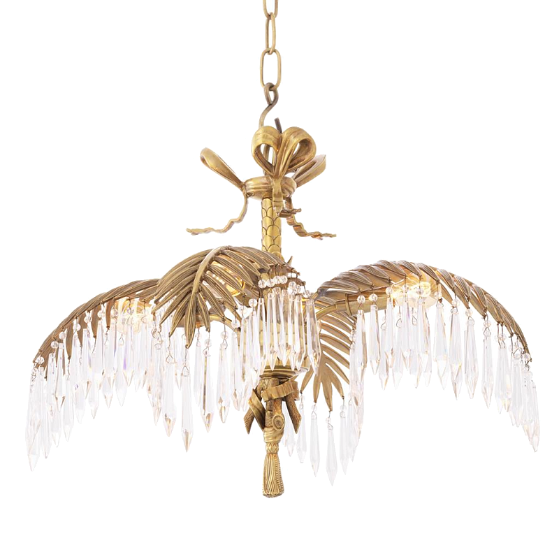 Люстра Eichholtz Chandelier Hildebrandt S Латунь Прозрачный (Transparent) в Твери | Loft Concept 