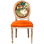 Стул из натурального бука оранжевое с цветным принтом Impressionism in Color варинант исполнения - 1 | Loft Concept в Твери