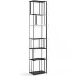 Высокий стеллаж из металла Menzie High Metal Rack Black варинант исполнения - 1 | Loft Concept в Твери