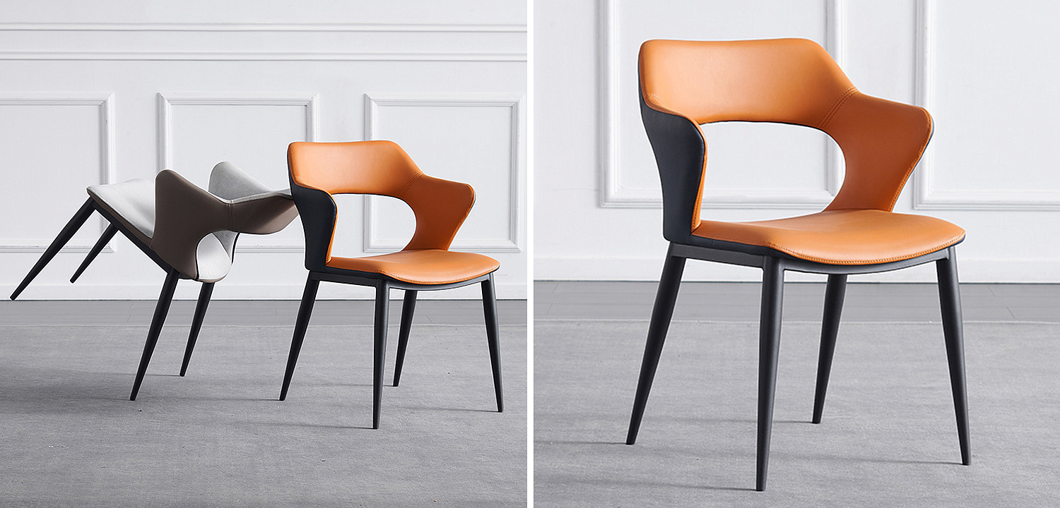 Стул с открытой спинкой Obrien Chair Orange and Grey Оранжевый и Серый Стул с открытой спинкой Obrien Chair Orange and Grey Оранжевый и Серый - Loft-Concept в Твери