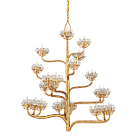 Люстра золотая в виде растения Golden Flower Glade варинант исполнения - 4 | Loft Concept в Твери