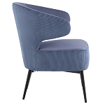 Современное мягкое кресло на металлических ножках Rakush Blue варинант исполнения - 5 | Loft Concept в Твери