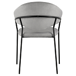 Серый стул с обивкой из искусственной замши Alexis варинант исполнения - 4 | Loft Concept в Твери