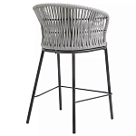 Стул барный с декоративным плетением на спинке и подлокотниках Chair Weave варинант исполнения - 3 | Loft Concept в Твери