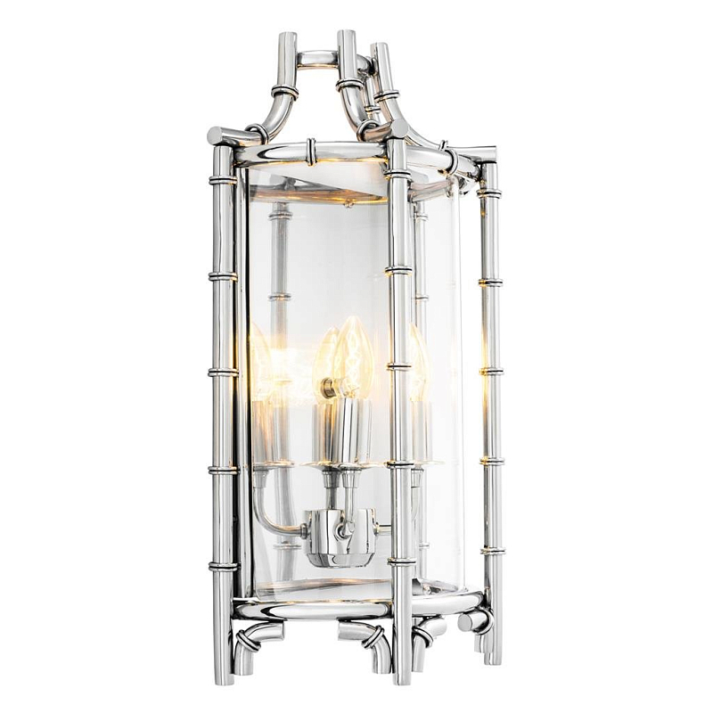 Бра Wall Lamp Vasco Нержавеющая сталь Прозрачный (Transparent) Бра Wall Lamp Vasco Нержавеющая сталь Прозрачный (Transparent) в Твери | Loft Concept
