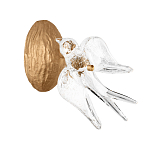 Бра с прозрачной стеклянной фигуркой птички Serip Voa варинант исполнения - 1 | Loft Concept в Твери