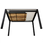 Стол обеденный раздвижной с прямоугольной столешницей на четырех черных ножках Blair варинант исполнения - 5 | Loft Concept в Твери