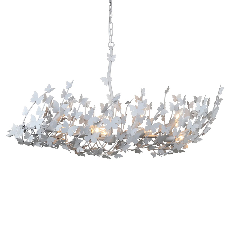 Люстра с абажуром оформленным в виде стаи бабочек Eternal Butterflies Золотой Серебряный в Твери | Loft Concept 